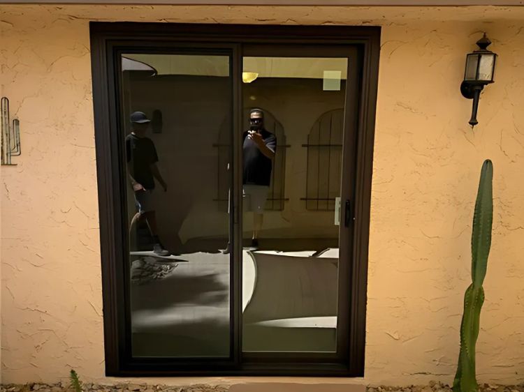 Bronze Sliding Patio Door Upgrade in Canyon View Estates, Palm Springs
